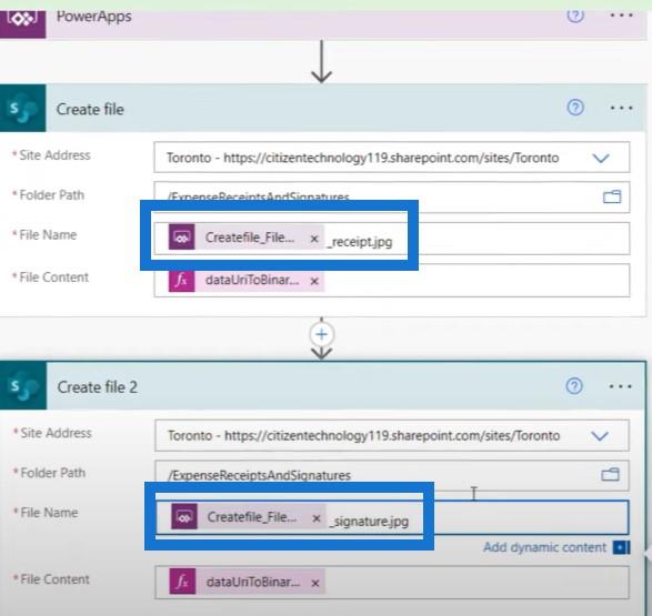 Overfør billeder og signaturer fra Power Apps til Power Automate