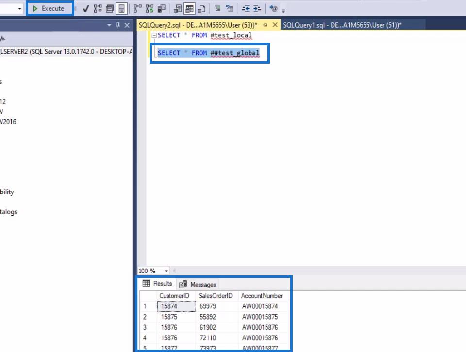 SQL Temp-tabeller og visninger for LuckyTemplates-bruker