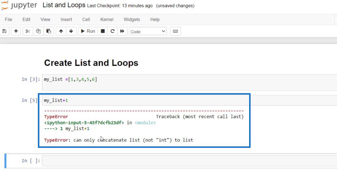 Python-lista ja For Loop LuckyTemplatesissa