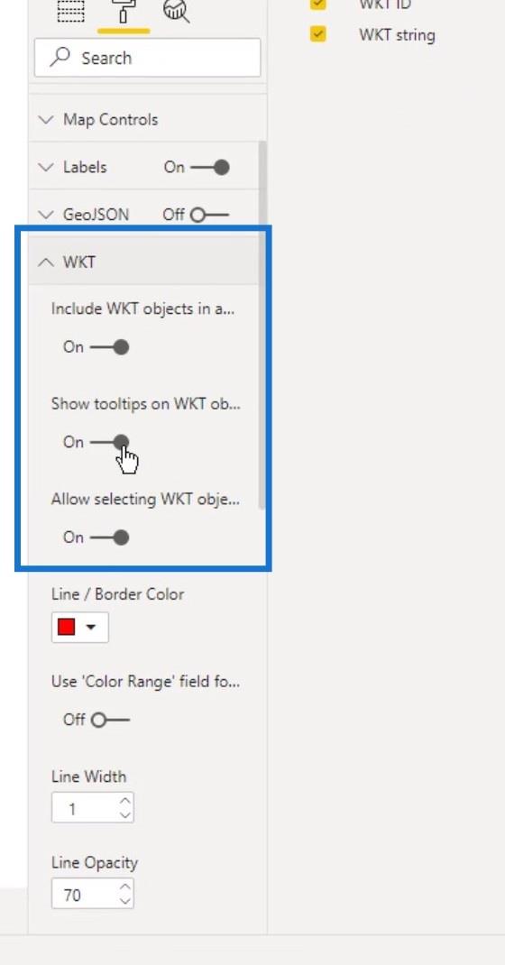 Vizuálna mapa ikon LuckyTemplates: WKT Strings