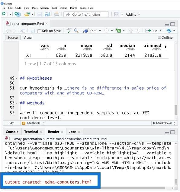 Kommunikation af forskning med R Notebook – Del 2