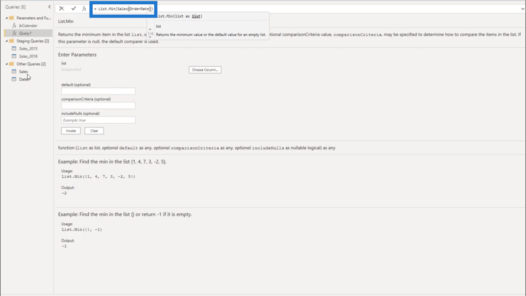 Ställa in ett dynamiskt startdatum och slutdatum för Power Query-datumtabeller