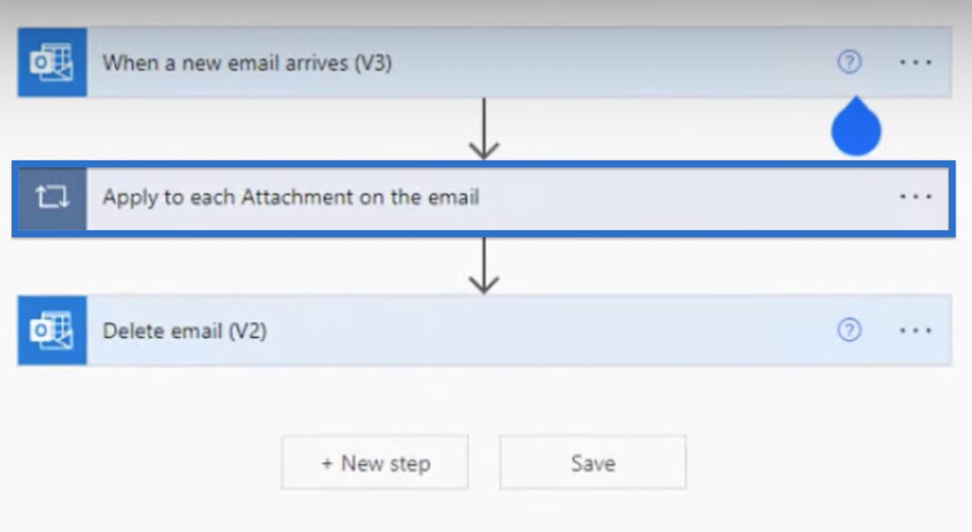 Gem e-mail-vedhæftet fil til SharePoint med Power Automate