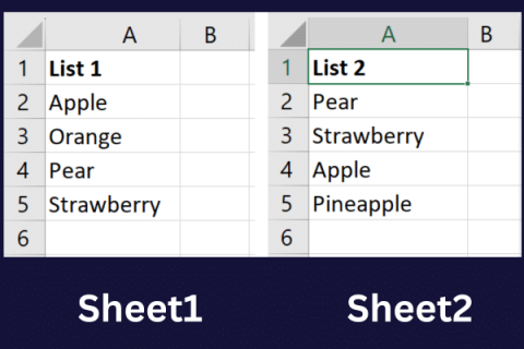 Kahden Excel-taulukon vertaaminen kaksoiskappaleille: 5 nopeaa tapaa