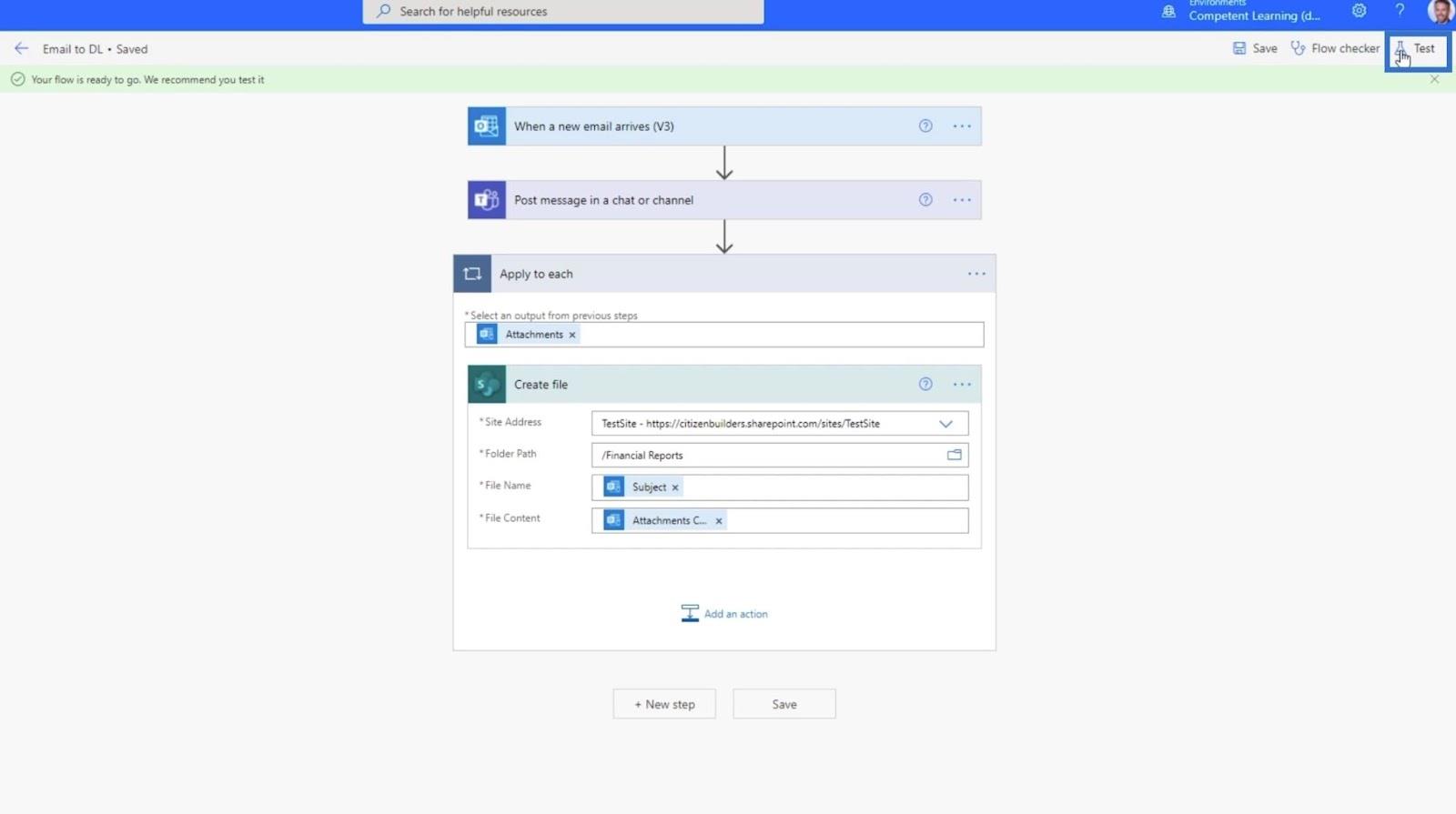 MS Flow: як завантажити в SharePoint електронною поштою