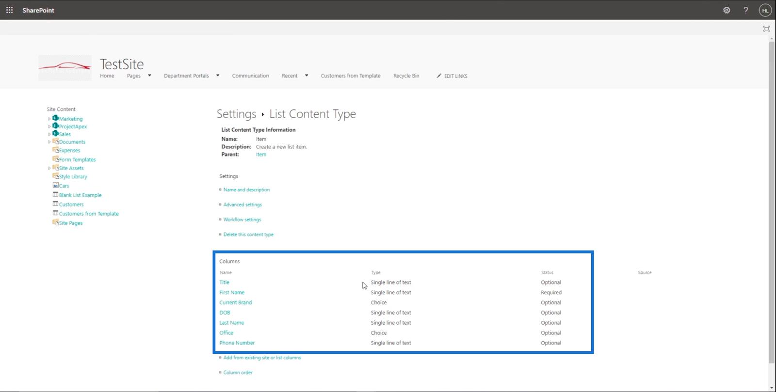 SharePoint listaelem: Egy- és több elem szerkesztése