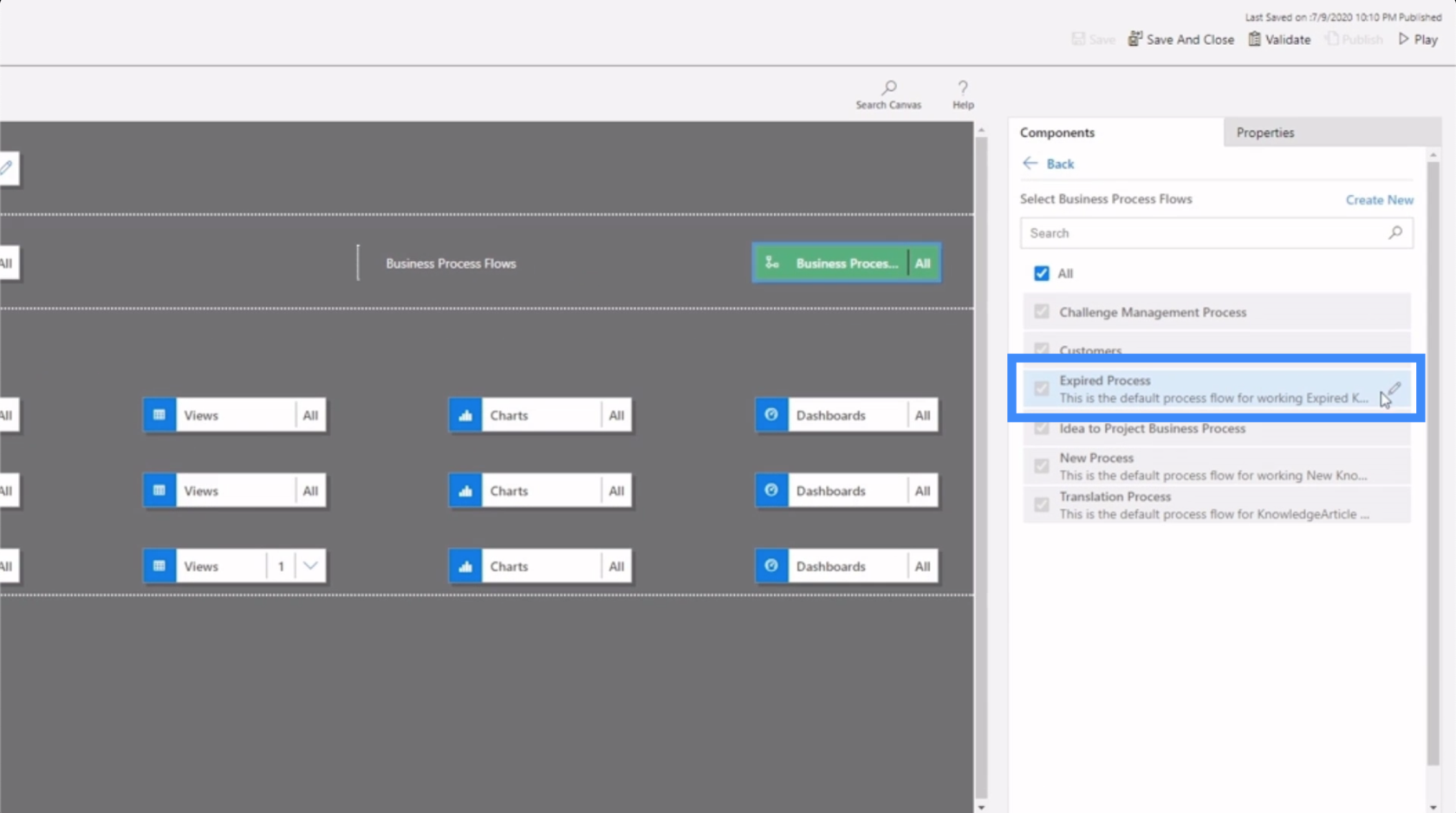 Power Apps Business Process Flow og dokumentation