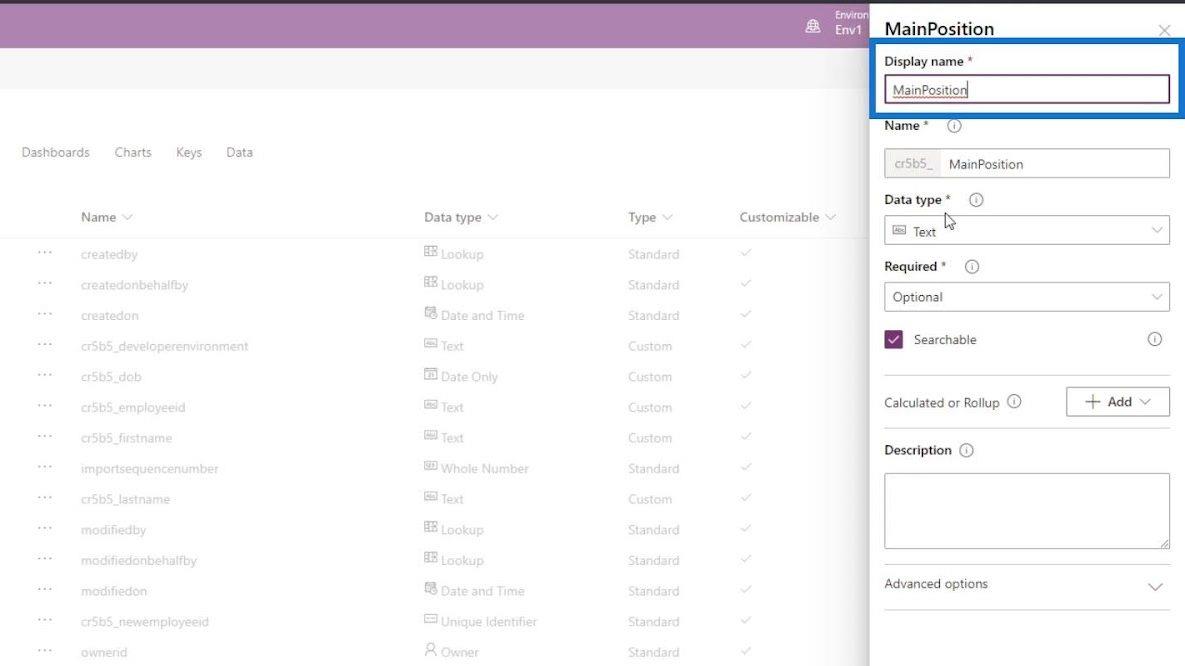 PowerApps űrlap: Mezők hozzáadása és módosítása