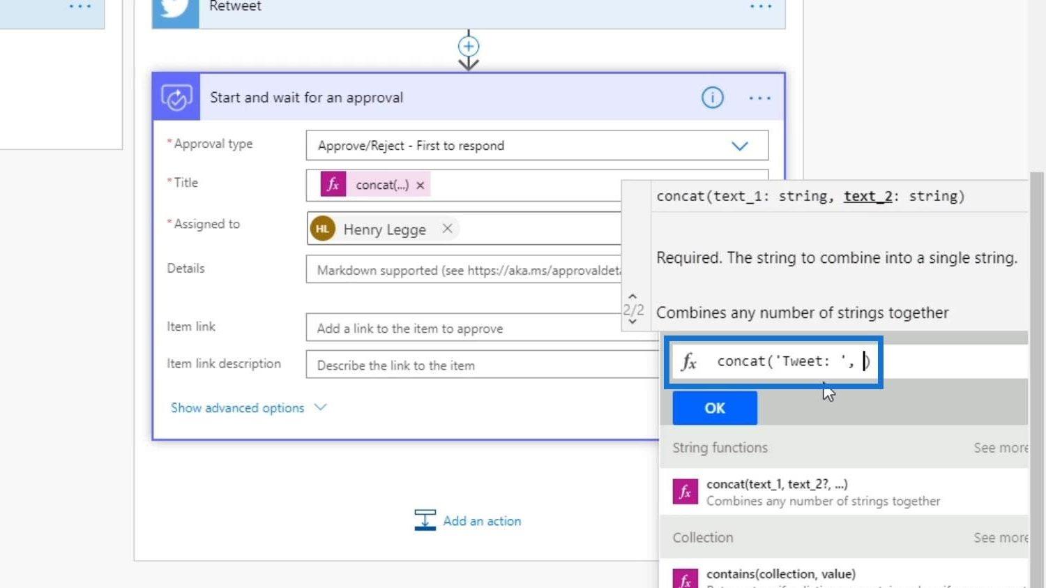 Opsætning og test af godkendelsesworkflow i Power Automate