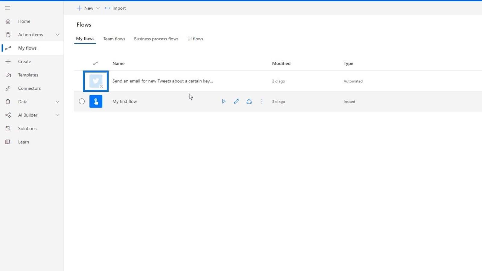 Microsoft Flow Tutorial – Instant vs.  Automatiseret flow