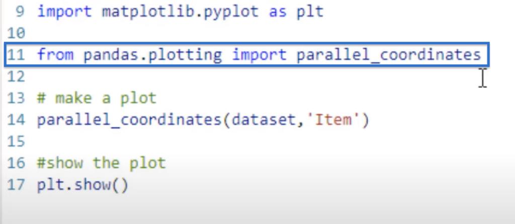 Hur man gör parallella koordinater i Python