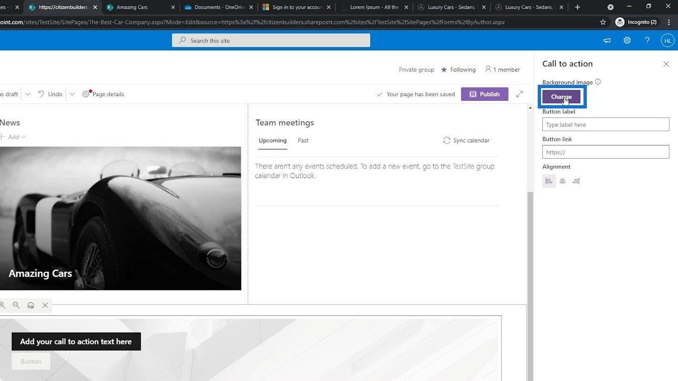 SharePoint-kotisivun yleiskatsaus ja luominen