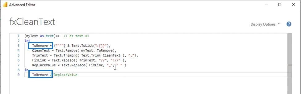 Створення спеціальної функції очищення тексту в Power Query