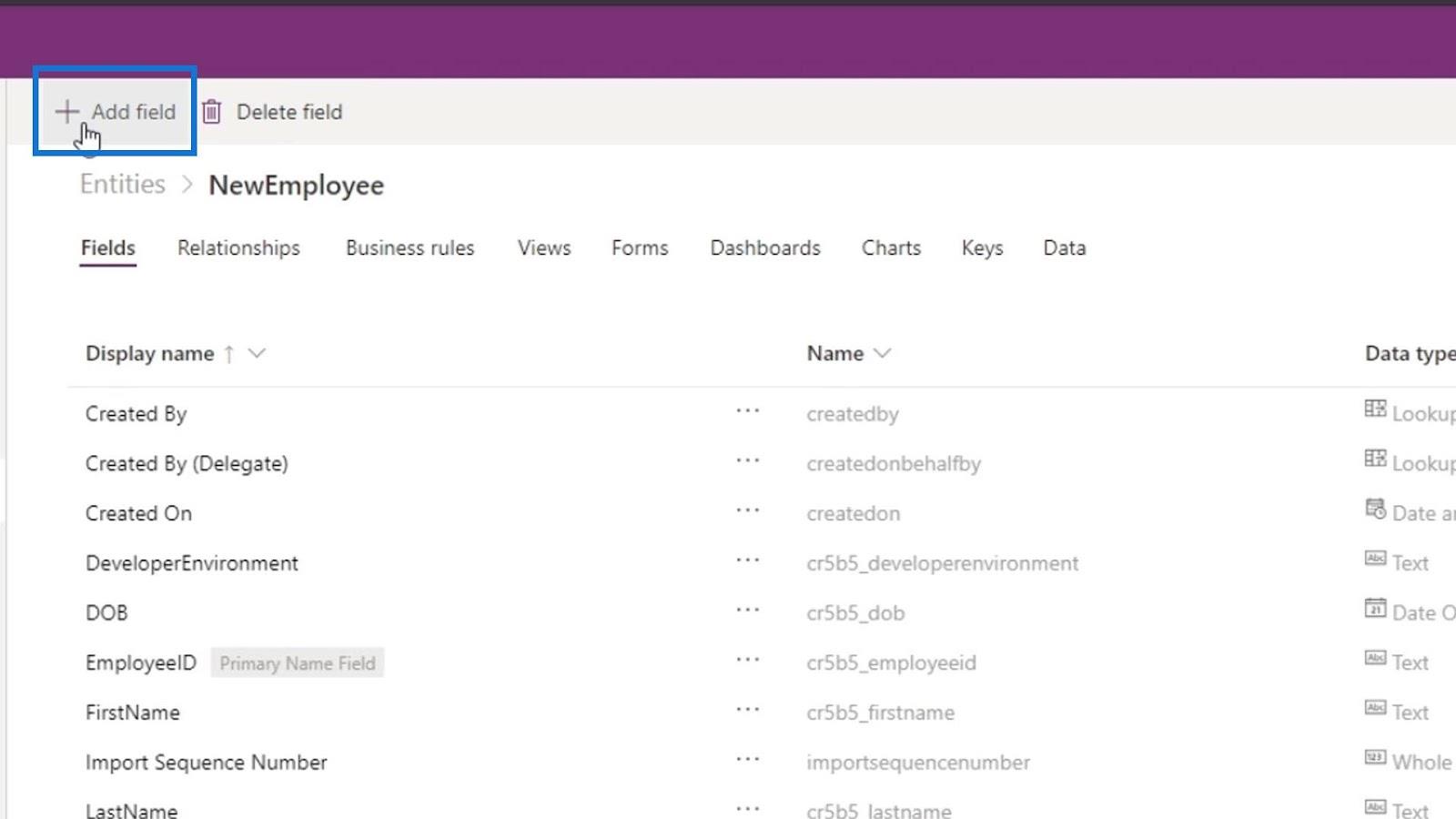 PowerApps űrlap: Mezők hozzáadása és módosítása