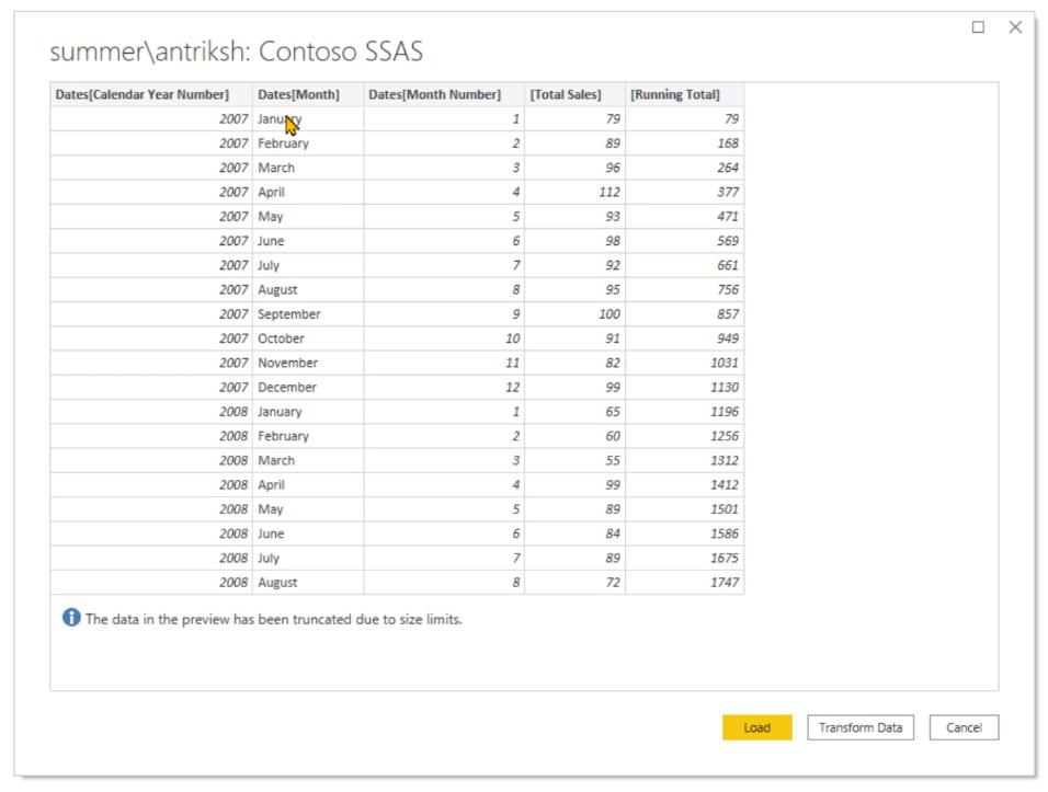 Використання DAX для завантаження даних із SSAS у LuckyTemplates