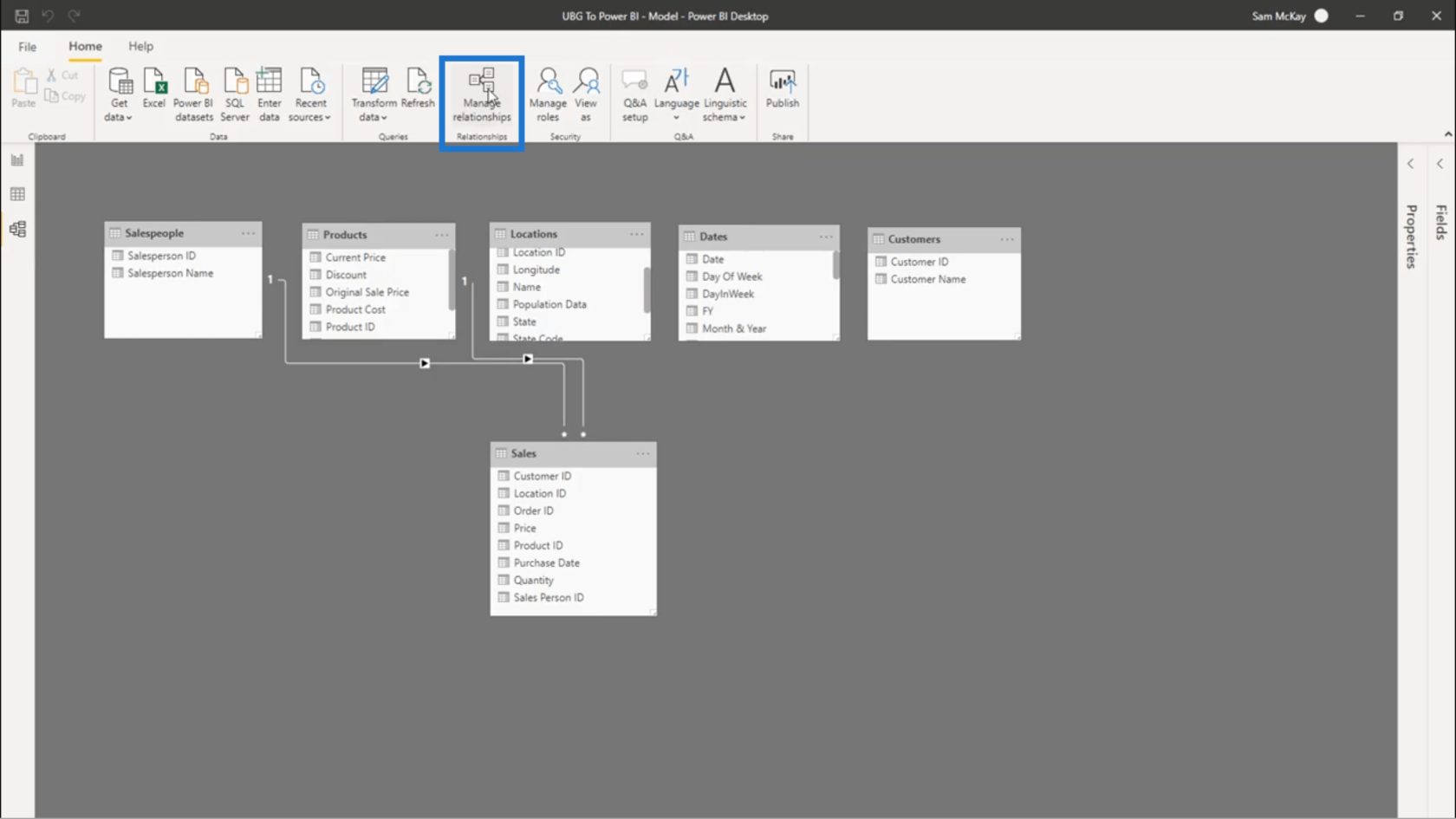 Koble til datatabeller – tips om LuckyTemplates-forhold