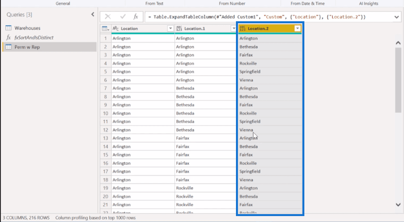 Kombinatorisk analys med hjälp av Power Query i LuckyTemplates