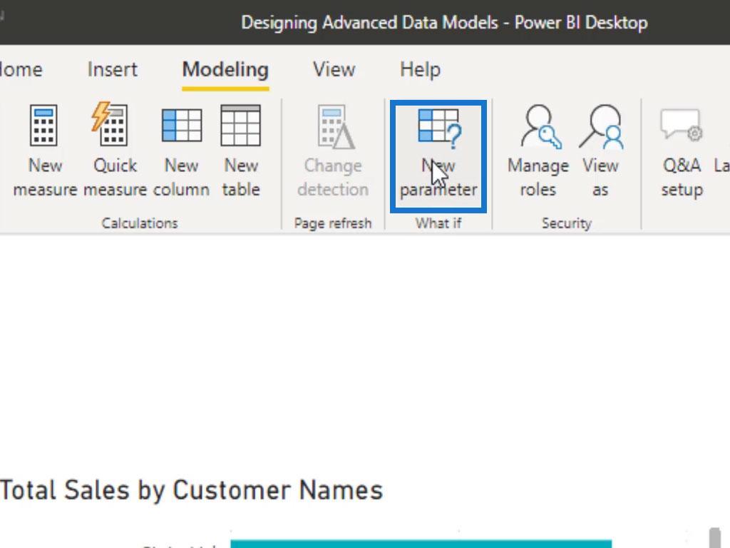 LuckyTemplates What If-parameter for datamodeller