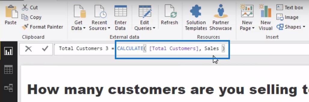 Asiakkaiden laskeminen ajan mittaan käyttämällä DISTINCTCOUNT LuckyTemplatesissa