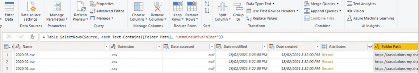 Power Query: Kombiner filer fra flere mapper