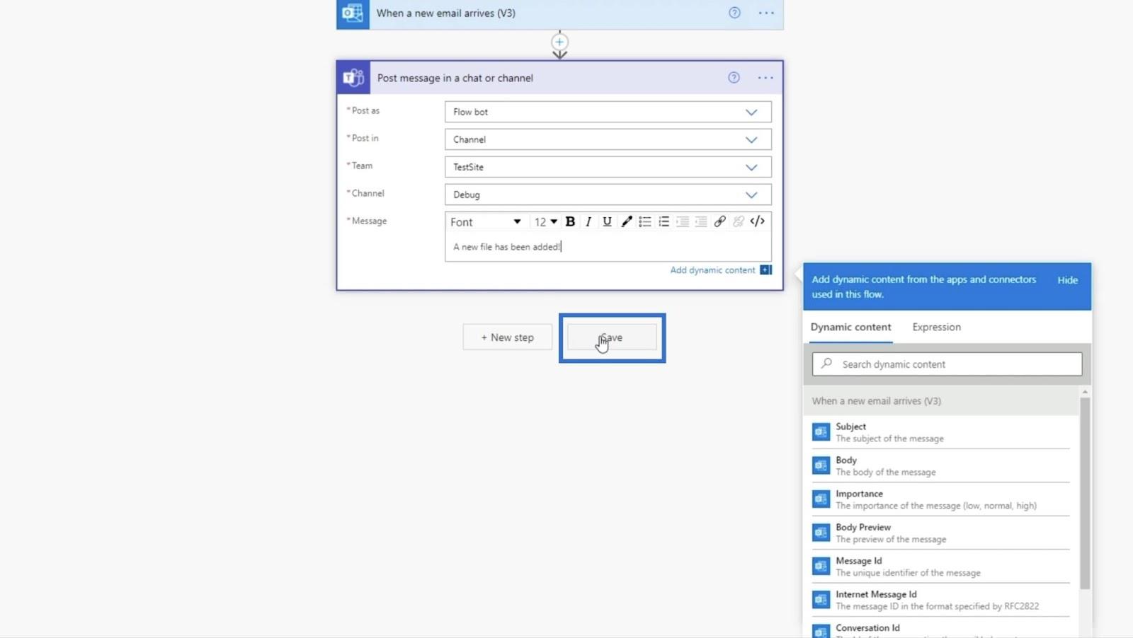 MS Flow: Sådan uploades i SharePoint via e-mail