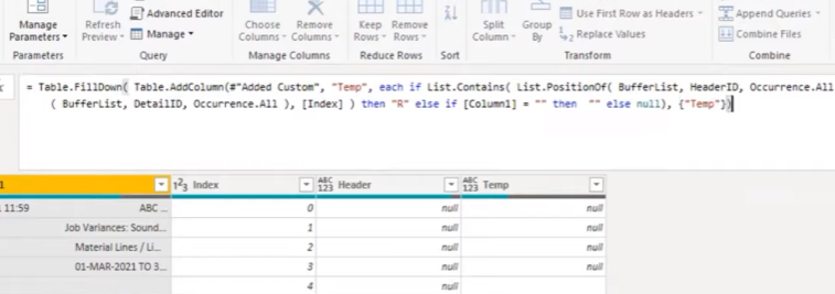 Handledning för Microsoft Power Query om hur man åtgärdar blandade problem med fast kolumnbredd