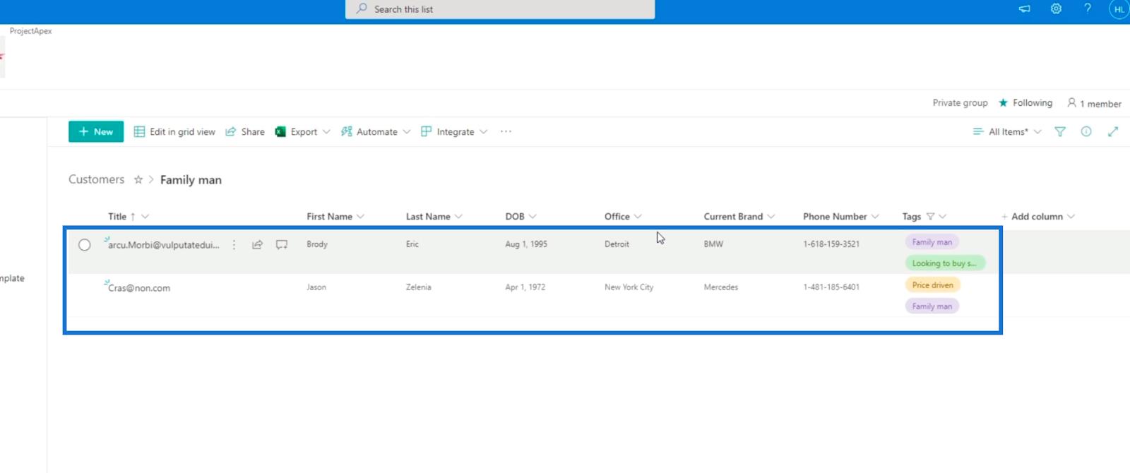 Přidání pole SharePoint Choice v seznamu