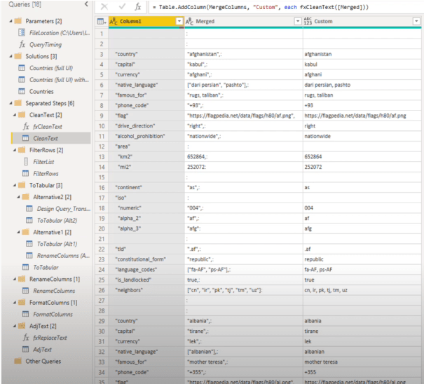 Tabuľka dimenzií v textovom súbore: Riešenie Power Query