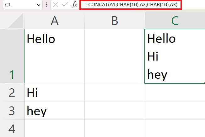 Sådan tilføjes flere linjer i en Excel-celle (3 nemme metoder)