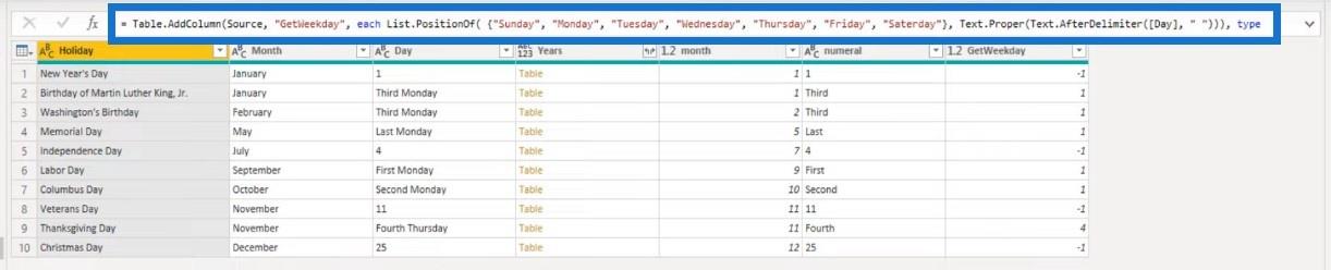 Evig feriekalender – POTW #12 (Power Query Solution)