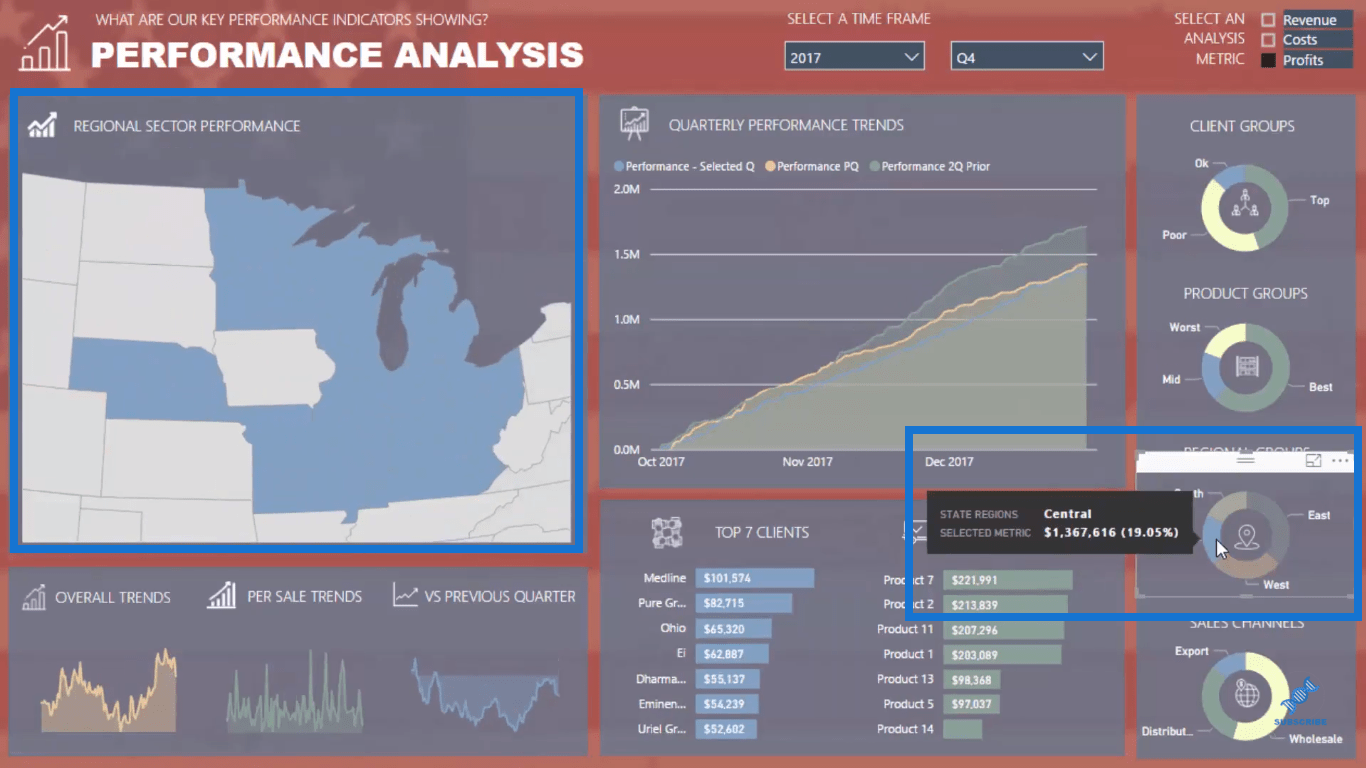 LuckyTemplates Shape Map Visualization for romlig analyse