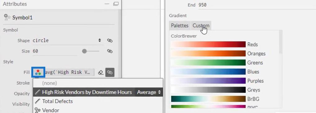 Scatterdiagramvisualiseringar med Charticulator