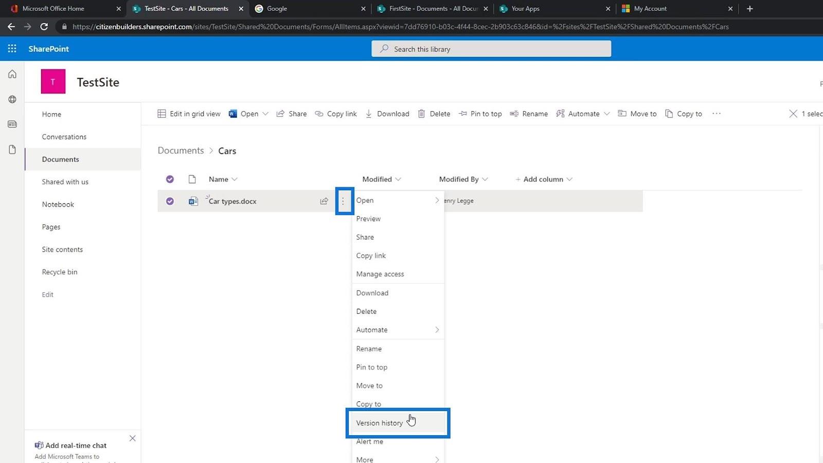 Tjek ud og tjek SharePoint-filer ind