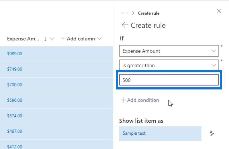 Visa formatering i SharePoint