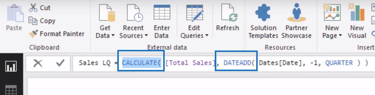 Vis QoQ-salg ved hjælp af tidsintelligens i LuckyTemplates