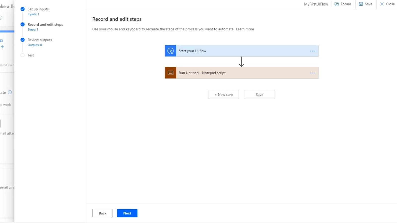 UI Flow-input i Microsoft Power Automate