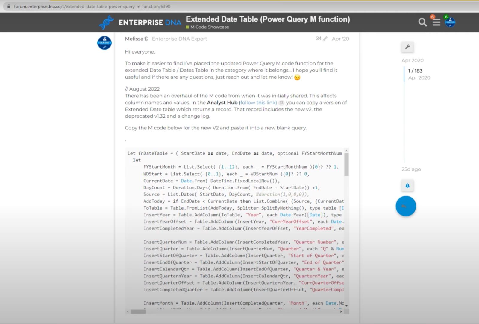 Представляємо Power Query Extended Date Table V2