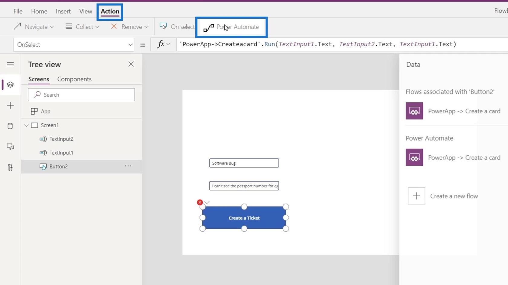 PowerApps-integration i Microsoft Power Automate