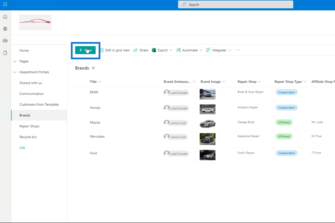 SharePoint-sarakkeen validointi kahdella tavalla