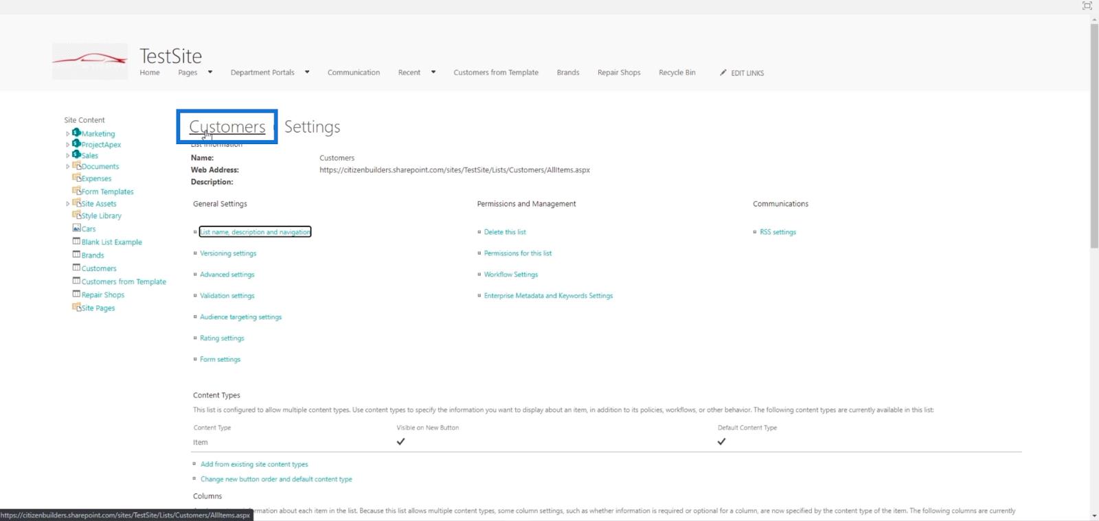 SharePoint Liste Kalendervisning