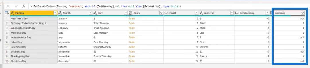 Evig feriekalender – POTW #12 (Power Query Solution)