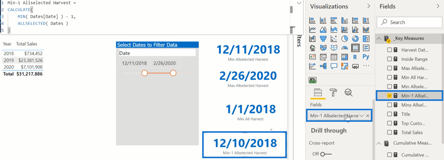 Як датувати врожай у LuckyTemplates за допомогою DAX