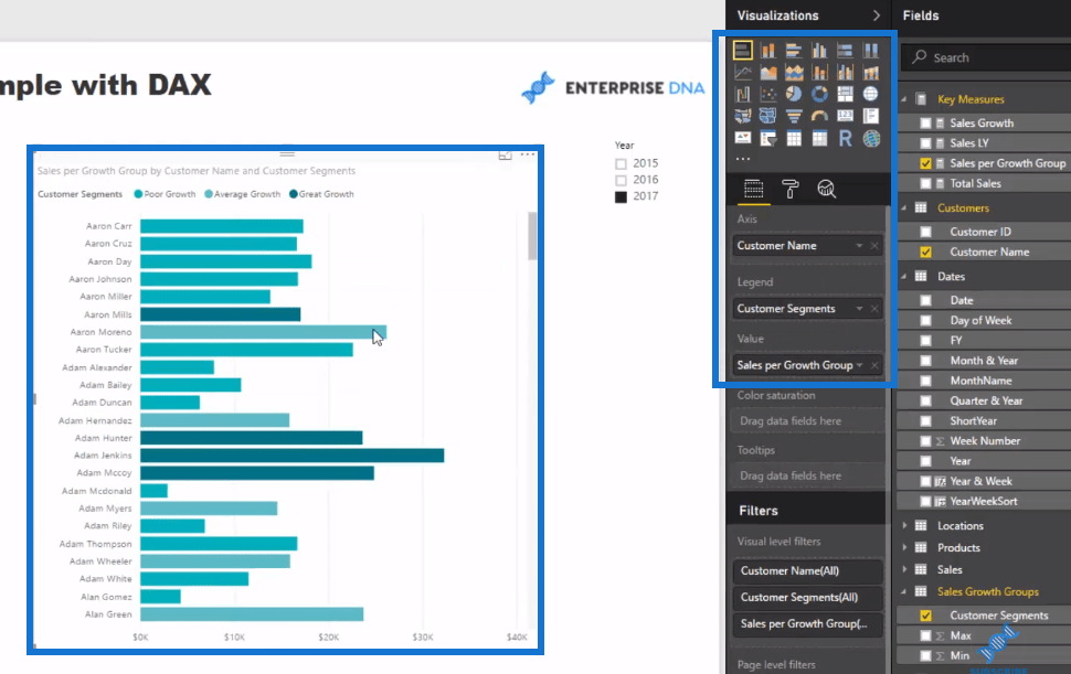 LuckyTemplates Banding & Segmenting Eksempel ved brug af DAX