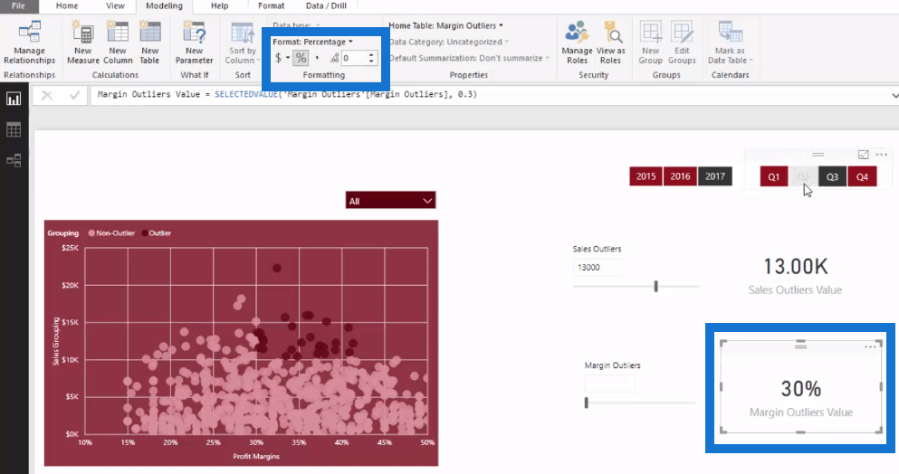 Oprettelse af dynamiske outlier-triggerpunkter i LuckyTemplates