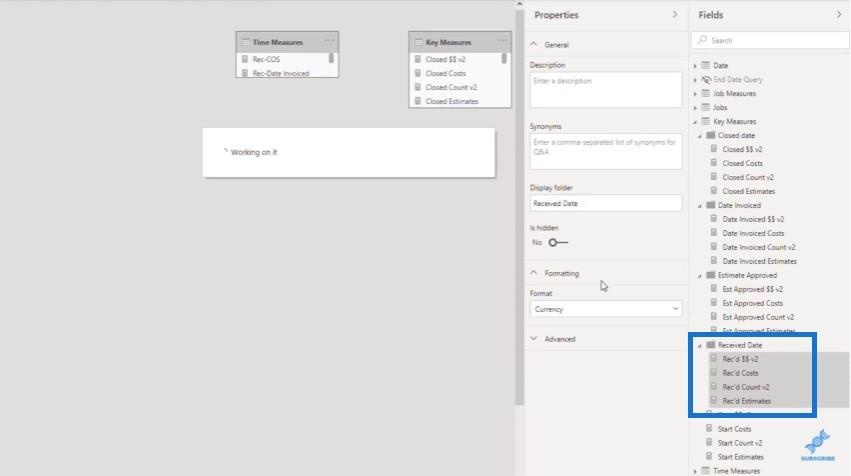 Skapa måtttabeller och undermappar i LuckyTemplates