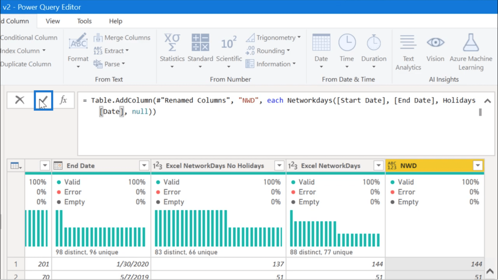 Beregn arbejdsdage mellem to datoer i LuckyTemplates