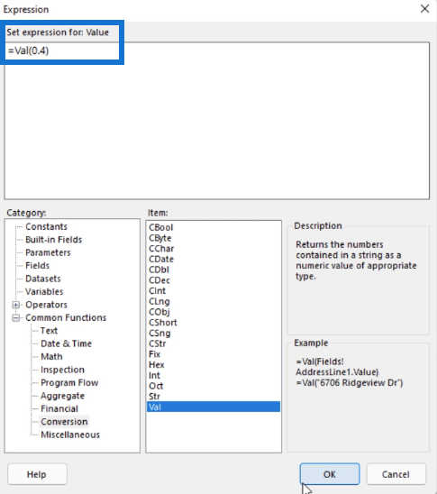 Sådan sorteres og filtreres diagram i Report Builder