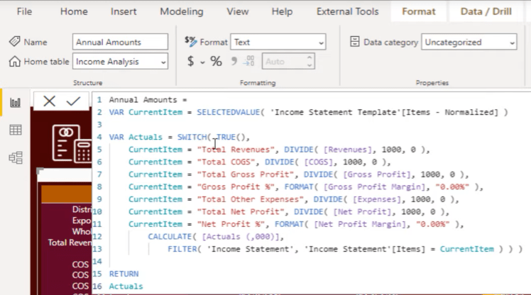 LuckyTemplates Financial Dashboard: Komplette tabelltilpasningstips