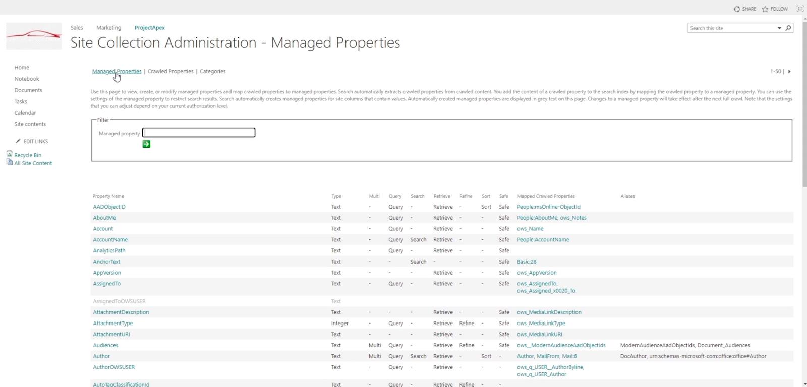 SharePoint-hakutoiminto